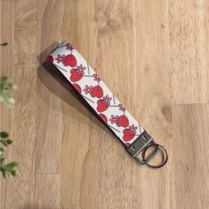 Red Heart and Flower Keychain